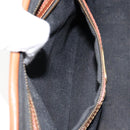 FENDI Pecan Canvas Hand Bag PVC Brown Gold Auth 146932-22