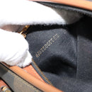 FENDI Pecan Canvas Hand Bag PVC Brown Gold Auth 146932-12