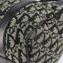 Christian Dior Trotter Canvas Mini Boston Bag Black Silver Auth 146933-9