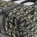 Christian Dior Trotter Canvas Mini Boston Bag Black Silver Auth 146933-15