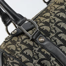 Christian Dior Trotter Canvas Mini Boston Bag Black Silver Auth 146933-17