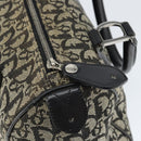 Christian Dior Trotter Canvas Mini Boston Bag Black Silver Auth 146933-10