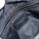 Christian Dior Trotter Canvas Mini Boston Bag Black Silver Auth 146933-18