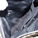 Christian Dior Trotter Canvas Mini Boston Bag Black Silver Auth 146933-22