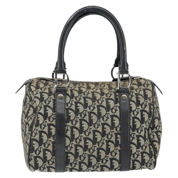Christian Dior Trotter Canvas Mini Boston Bag Black Silver Auth 146933 - 0