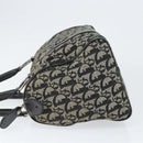 Christian Dior Trotter Canvas Mini Boston Bag Black Silver Auth 146933-4