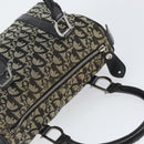 Christian Dior Trotter Canvas Mini Boston Bag Black Silver Auth 146933-6