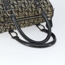 Christian Dior Trotter Canvas Mini Boston Bag Black Silver Auth 146933-7