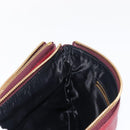 BURBERRY Shoulder Bag Leather Red Gold Auth 146940-19