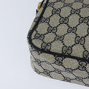 GUCCI GG Supreme Sherry Line Shoulder Bag PVC Navy Gold 904 02 049 Auth 146942-15