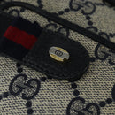 GUCCI GG Supreme Sherry Line Shoulder Bag PVC Navy Gold 904 02 049 Auth 146942-17