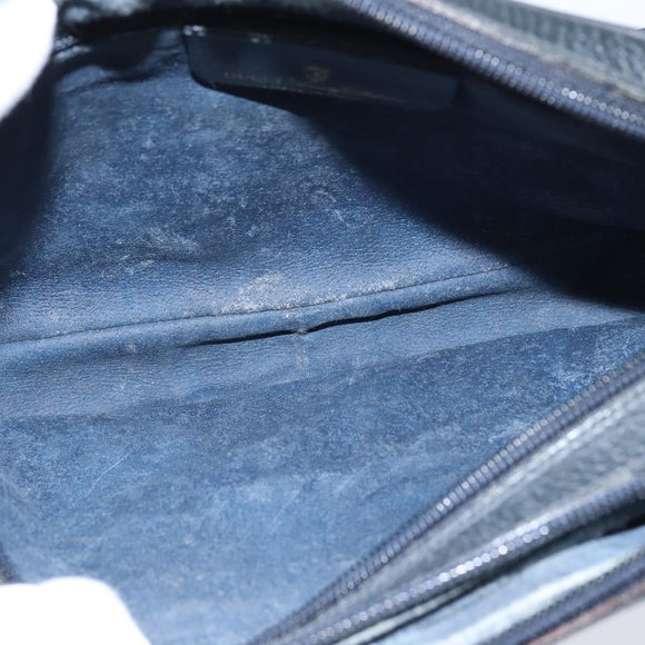 GUCCI GG Supreme Sherry Line Shoulder Bag PVC Navy Gold 904 02 049 Auth 146942