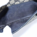 GUCCI GG Supreme Sherry Line Shoulder Bag PVC Navy Gold 904 02 049 Auth 146942-11