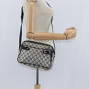 GUCCI GG Supreme Sherry Line Shoulder Bag PVC Navy Gold 904 02 049 Auth 146942-22