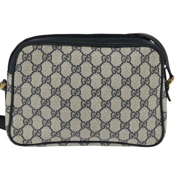 GUCCI GG Supreme Sherry Line Shoulder Bag PVC Navy Gold 904 02 049 Auth 146942 - 0