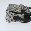 GUCCI GG Supreme Sherry Line Shoulder Bag PVC Navy Gold 904 02 049 Auth 146942-4