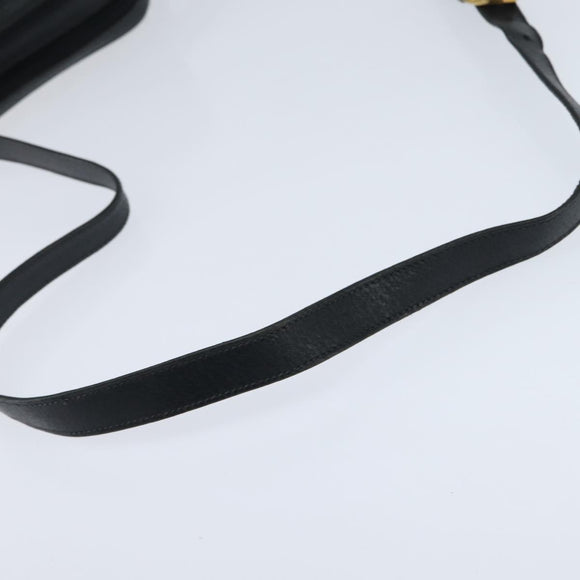 GUCCI GG Supreme Sherry Line Shoulder Bag PVC Navy Gold 904 02 049 Auth 146942