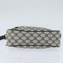 GUCCI GG Supreme Sherry Line Shoulder Bag PVC Navy Gold 904 02 049 Auth 146942-5
