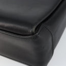 GUCCI Shoulder Bag Leather Black Gold Auth 146943-15