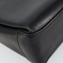 GUCCI Shoulder Bag Leather Black Gold Auth 146943-16