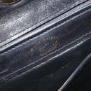 GUCCI Shoulder Bag Leather Black Gold Auth 146943-17