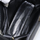 GUCCI Shoulder Bag Leather Black Gold Auth 146943-11