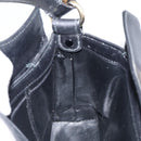 GUCCI Shoulder Bag Leather Black Gold Auth 146943-18