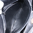 GUCCI Shoulder Bag Leather Black Gold Auth 146943-20