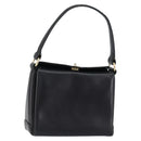 GUCCI Shoulder Bag Leather Black Gold Auth 146943-1