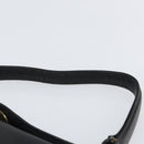 GUCCI Shoulder Bag Leather Black Gold Auth 146943-8