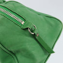BOTTEGA VENETA INTRECCIATO Mini Boston Bag Leather Green Silver Auth 146946-17