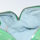 BOTTEGA VENETA INTRECCIATO Mini Boston Bag Leather Green Silver Auth 146946-19