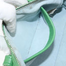 BOTTEGA VENETA INTRECCIATO Mini Boston Bag Leather Green Silver Auth 146946-21