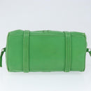 BOTTEGA VENETA INTRECCIATO Mini Boston Bag Leather Green Silver Auth 146946-5