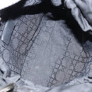 Christian Dior Maris Pearl Hand Bag Nylon Black Silver Auth 146947-10