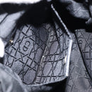 Christian Dior Maris Pearl Hand Bag Nylon Black Silver Auth 146947-11