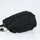 Christian Dior Maris Pearl Hand Bag Nylon Black Silver Auth 146947-4