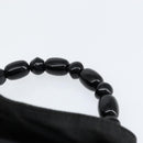 Christian Dior Maris Pearl Hand Bag Nylon Black Silver Auth 146947-8