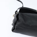 Chloe Lily Shoulder Bag Leather 2way Black Gold Auth 146949-16