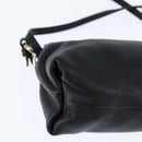 Chloe Lily Shoulder Bag Leather 2way Black Gold Auth 146949-18