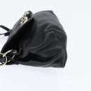 Chloe Lily Shoulder Bag Leather 2way Black Gold Auth 146949-3