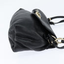 Chloe Lily Shoulder Bag Leather 2way Black Gold Auth 146949-4