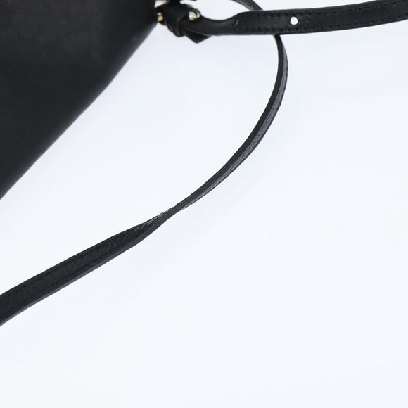 Chloe Lily Shoulder Bag Leather 2way Black Gold Auth 146949