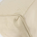 FENDI Wave Stitch Hand Bag Leather Ivory Gold Auth 146950-16