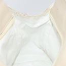 FENDI Wave Stitch Hand Bag Leather Ivory Gold Auth 146950-18