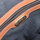 FENDI Pecan Canvas Hand Bag PVC 2way Black Brown Auth 146951-20