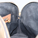 FENDI Pecan Canvas Hand Bag PVC 2way Black Brown Auth 146951-21