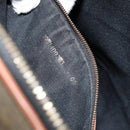 FENDI Pecan Canvas Hand Bag PVC 2way Black Brown Auth 146951-12