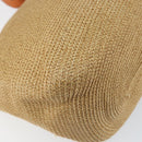 FENDI Celeria Mamma Baguette Shoulder Bag Raffia Beige Silver Auth 146952-18