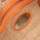 FENDI Celeria Mamma Baguette Shoulder Bag Raffia Beige Silver Auth 146952-22